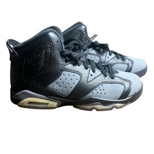 Air Jordan 6 Retro GS Black Cool Grey Youth GS 6.5Y Sneakers with box